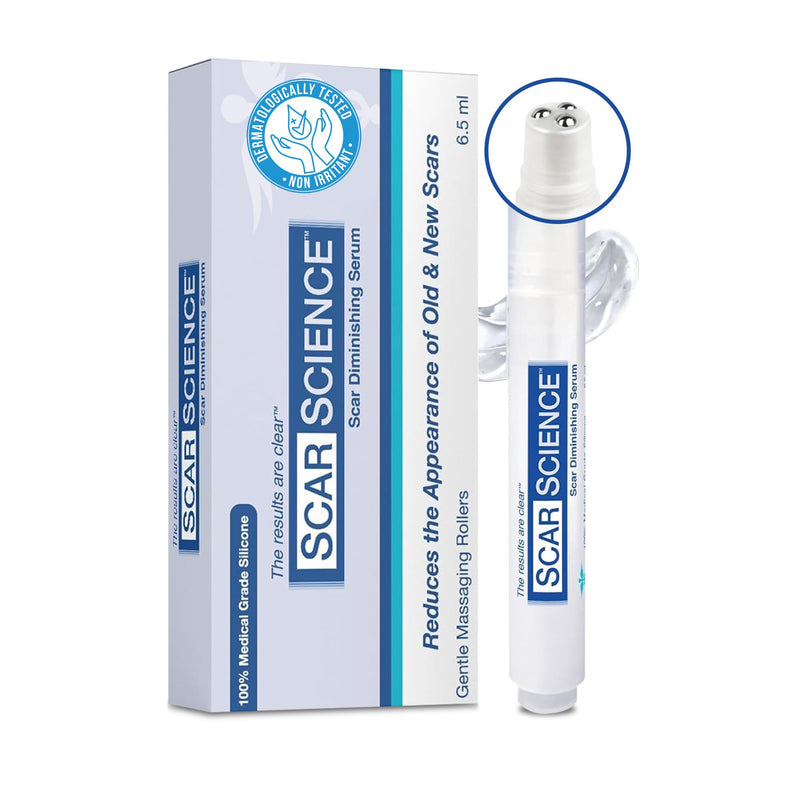 Silicone Scar Gel with Scar-Smoothing Tri-Roller Tip – Designed for Scar Massage – Medical-Grade Silicone for Surgical, C-Section & Acne Scars – Fragrance-Free & Hypoallergenic Roller Applicator