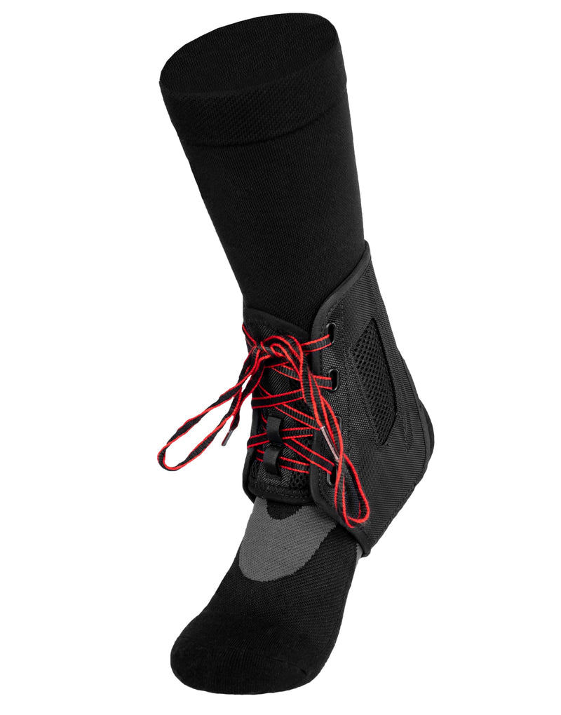 MUELLER Sports Medicine AFT3 Ankle Brace, Ankle Pain Relief Support for Men and Women, Ideal for Sprains, Strains, Arthritis, Black Medium (Pack of 1)