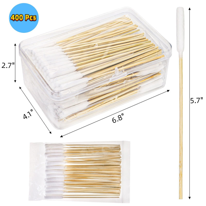 400 Pcs Dog Ear Cleaner Q Tips, 6 Inch Long Cotton Swabs for Dogs, Long Dog Q Tips for Dogs and Cats, Dog Ear Cleaning Swabs for Dog Ear Infection Treatment - BeesActive Australia