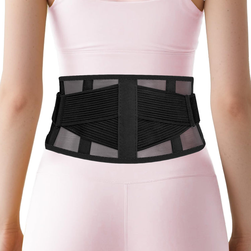 Ultra Breathable & Thin Back Brace for Lower Back Pain – Lightweight, Adjustable Back Brace Belt for Women and Men | Comfortable Lumbar Compression Brace for Sciatica, Scoliosis, Wear Under Clothing XS/S(Waist: 27.5"-34") - BeesActive Australia
