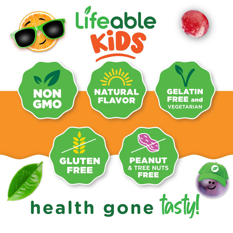 Lifeable Vitamin B12 for Kids | 1000 mcg | Great Tasting Vitamin B12 Gummies | Gluten Free, Vegan B12 Vitamins | B12 Vitamins for Energy, Mood and Nervous System Support | 90 Gummies