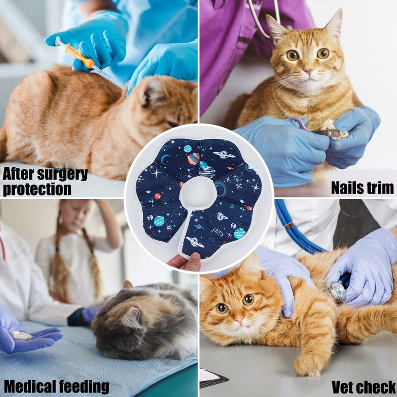 SLSON Neck Brace for Cats and Dogs, Adjustable Collar Soft Cone Recovery Protection for Pet After Surgery and Injuries, Blue (S) S - BeesActive Australia