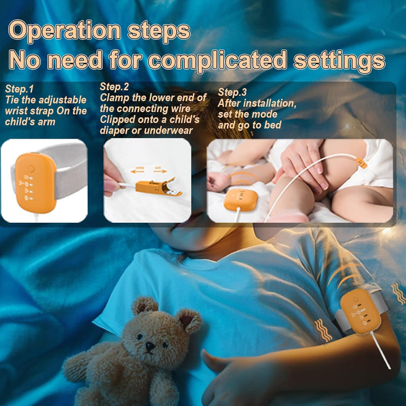 Bedwetting Alarm , Bed Wetting Pee Alarms for Older Kids Boys and Girls, 3 Working Modes