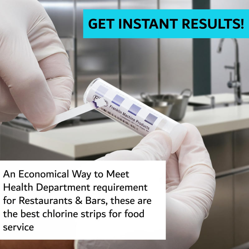 Restaurant Sanitizer Test Kit Combo, 2 x Vial of 100 Strips Each QR5 Quat Sanitizer 0-400PPM & Chlorine Test Strips 0-200PPM Testing Kit for Food Service, Bar & Restaurants Supplies by FryOilSaver Co. 200 - BeesActive Australia