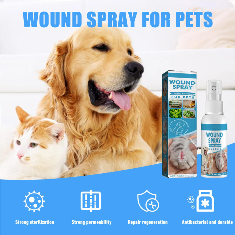 Pet Wound Care Spray,Cat Pet Waterproof Liquid,Pet Liquid Bandage,30ML,1PC,Treatment and Repair of Skin Scratch Wounds in Dogs and Cats Deep Blue