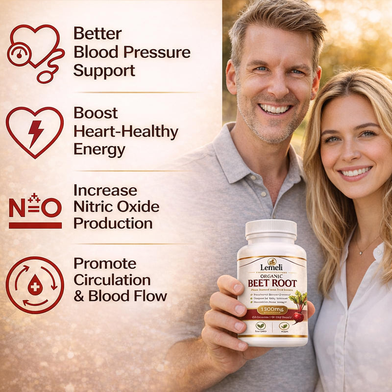 Beetroot 1300mg, Nitric Oxide Support Formula with Beet Root Extract, Vitamin C & Black Pepper, Plant-Based Daily Wellness Supplement, 60 Vegan Capsules 30 Count (Pack of 2)