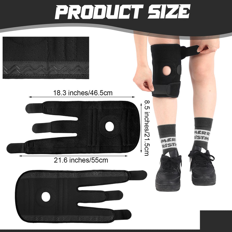 1 Pcs Kids Knee Brace with Side Stabilizers Patella Gel Pads Adjustable Straps Youth Child Knee Brace Support for Meniscus Tear Sports, Meniscus Tear (Black) 1 Black - BeesActive Australia