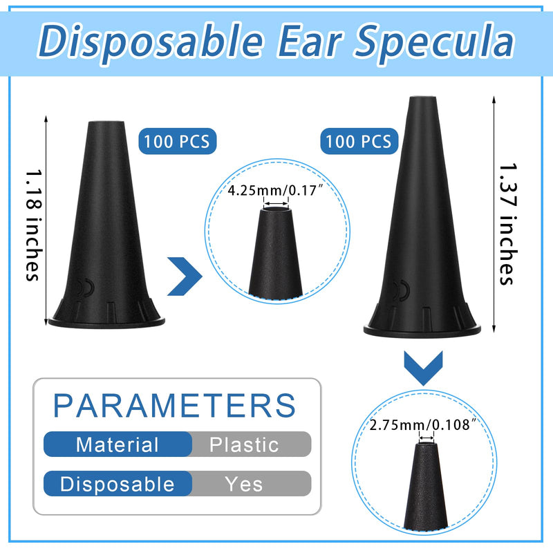 Reusable Otoscope Specula Dispenser with 200 Pcs 2.75/4.25 mm Otoscope Tips Plastic Dispenser for Disposable Ear Specula - BeesActive Australia