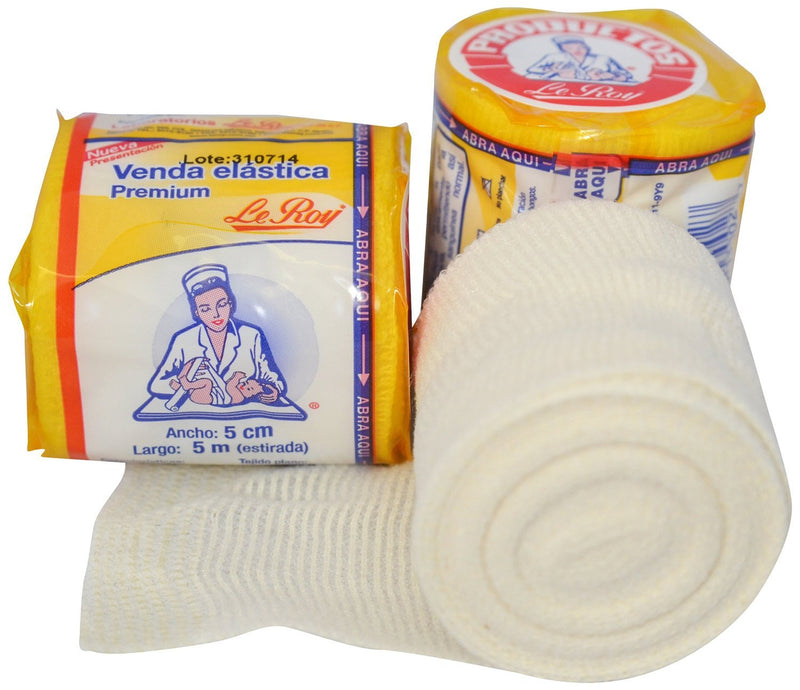 Le Roy Mexican Boxing Hand Wraps, Elastic Bandages, 2 Inch x 5.5 Yards, 16 Pack, for Combat Sports, Flat Knit Material