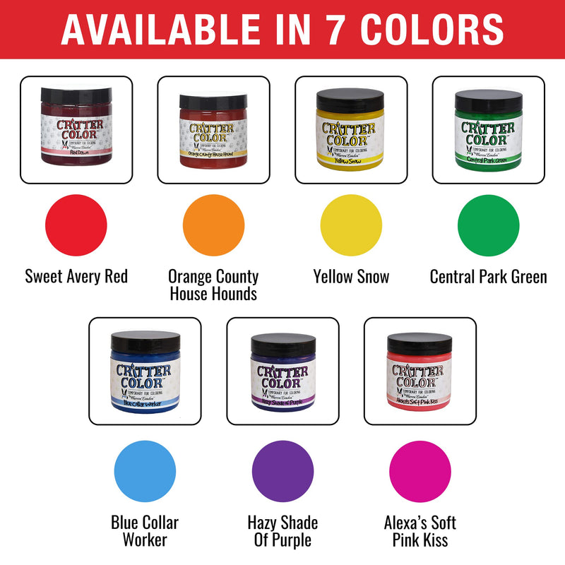 Critter Color Temporary Pet Fur Coloring- Warren London- Easy To Use- 7 Colors- Made in USA- Pink Alexa's Pink Kiss - PawsPlanet Australia
