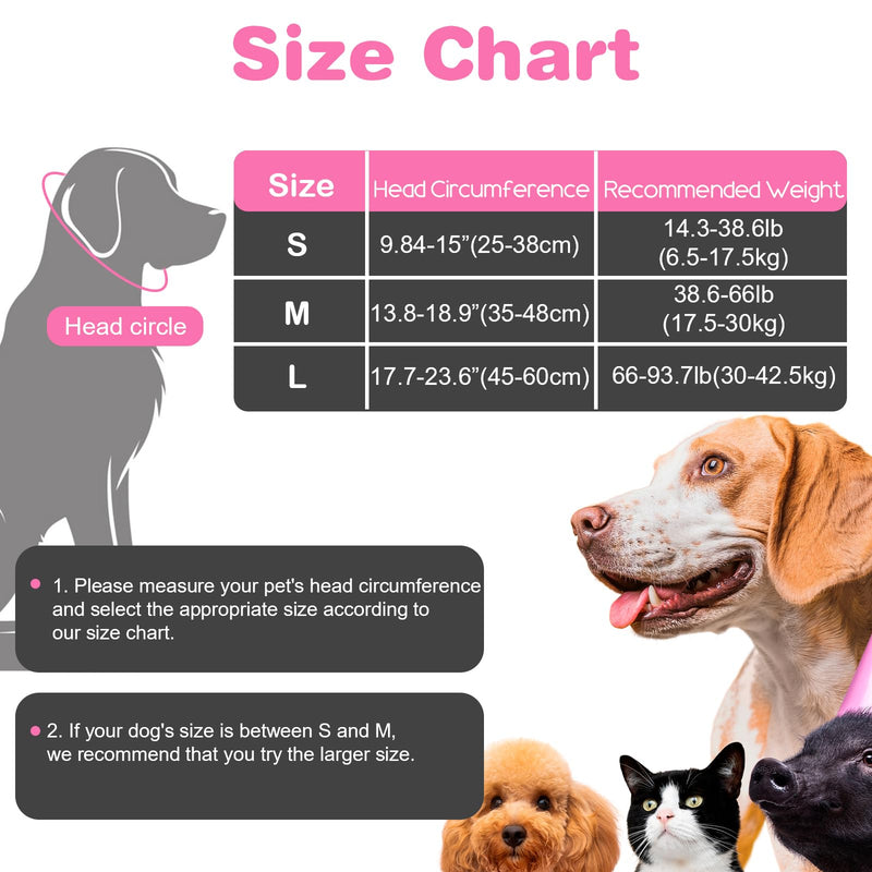Dog Ear Muffs Noise Protection, Swimming Waterproof Dog Ear Caps, Rose DogEar Covers for Bath, Pet Ears Muffs for Noise Bath, for Ears Protection(L) L