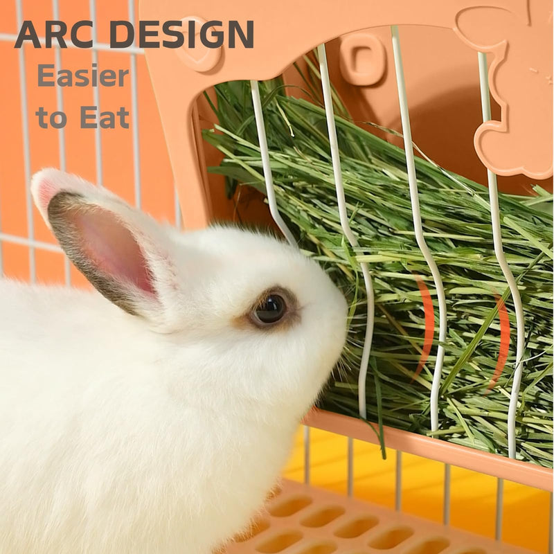 Rabbit Hay Feeder, Hanging Feeding Hay Rack for Small Animals Rabbit, Dwarf Rabbit, Guinea Pig (Pink) Pink - BeesActive Australia