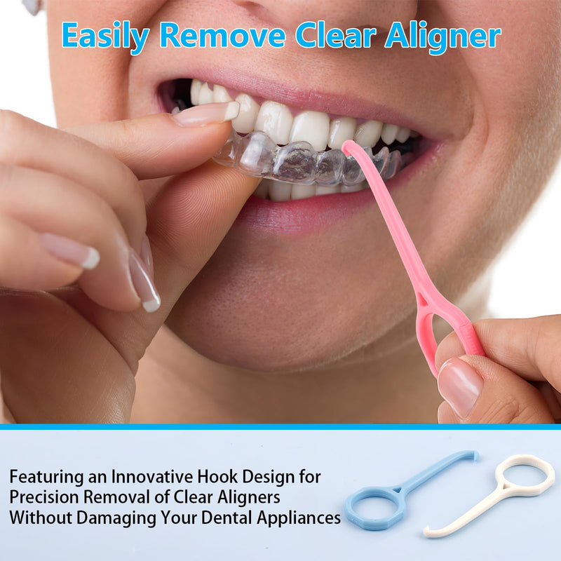 Aligner Removal Tool, 15PCS Retainer Remover Tool, Clear Aligner Removal Tool for Invisalign Removable Retainers, Denture Braces Retainer Removal Pull Tool Kit, Bracket Remover for Braces - BeesActive Australia