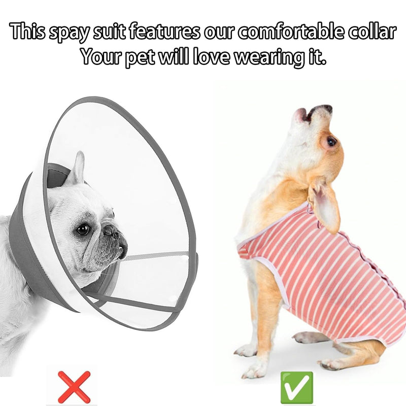 Dokeno Dog Bodysuit After Surgery Recovery Suit for Dogs Anti Licking Dog Onesies Dog Recovery Suit Cone E-Collar Alternative Recovery Suit for Dogs Cats After Surgery (M) M - BeesActive Australia