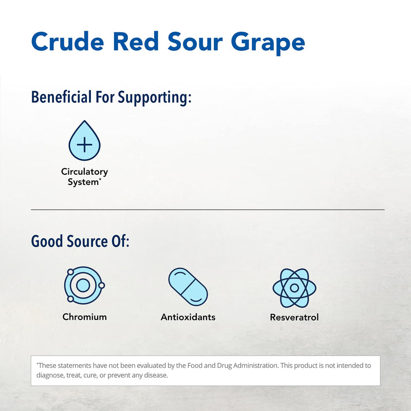 NORTH AMERICAN HERB & SPICE Resvital - 90 Capsules - Crude Red Sour Grape - Supports a Healthy Circulatory Response - Natural-Source Antioxidants & Vitamin C - Non-GMO - 45 Servings