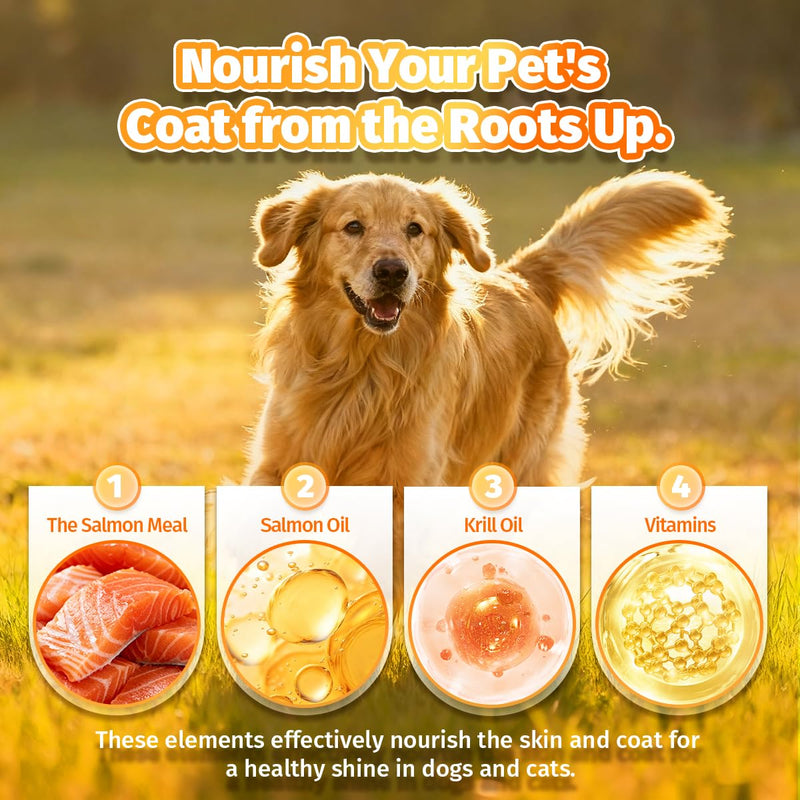 Glowfur Mix Nutritional Powder for Increase Skin & Coat Nutrition, Appetite Booster, Help with Digestion, Diarrhea, Constipation & Upset Stomach for Cats and Dogs 4.23oz (1 Box) 1 Box