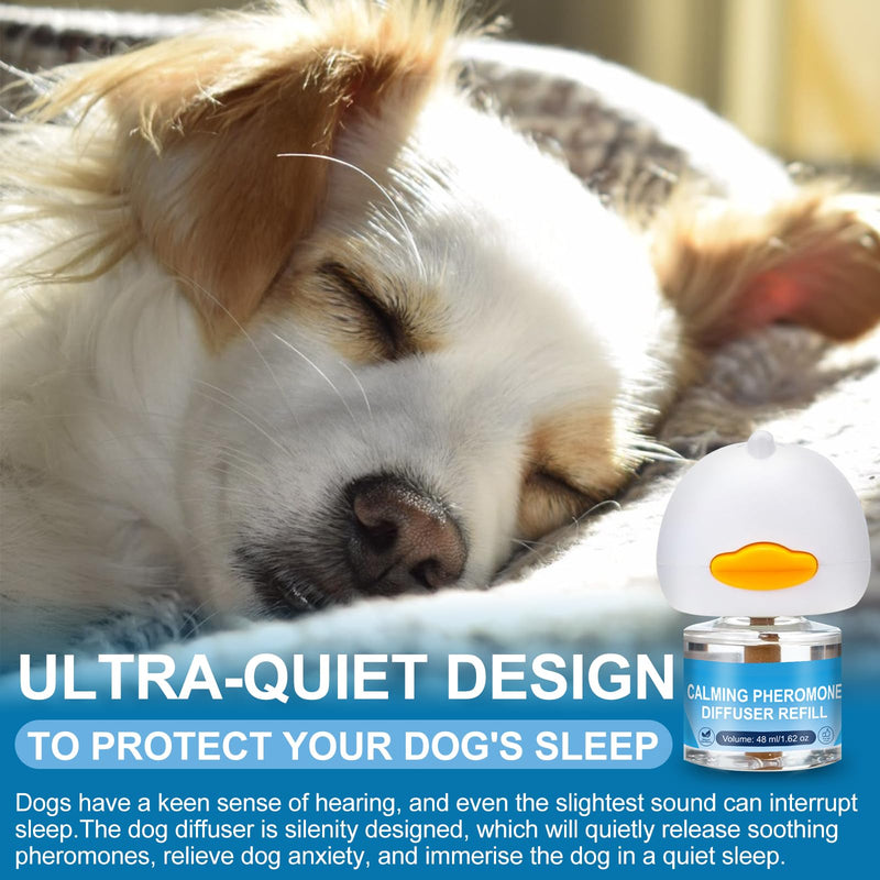 SLE Dog Calming Pheromone Diffuser, Pet Calming Diffuser for Dog Anxiety Relief 3 Refills,Relieve Separation Anxiety, Stress Barking and Chewing Calm Relaxing