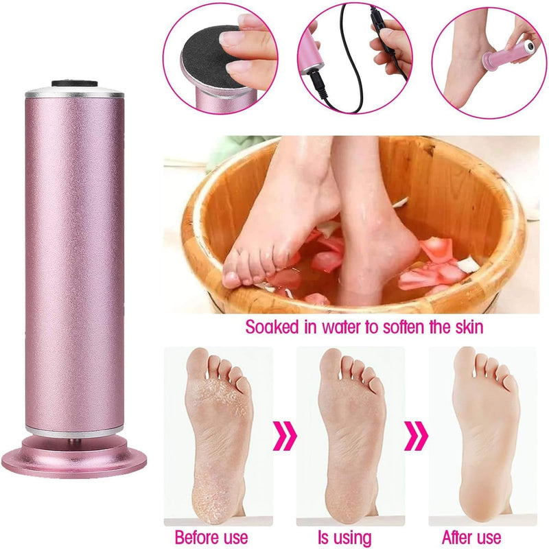 Electric Foot File Callus Remover, Professional Calluses Remover for Feet with 60pcs Sandpaper Discs, Adjustable Speed Control Pedicure Tool for Men Women Dead Dry Cracked Hard Skin - BeesActive Australia