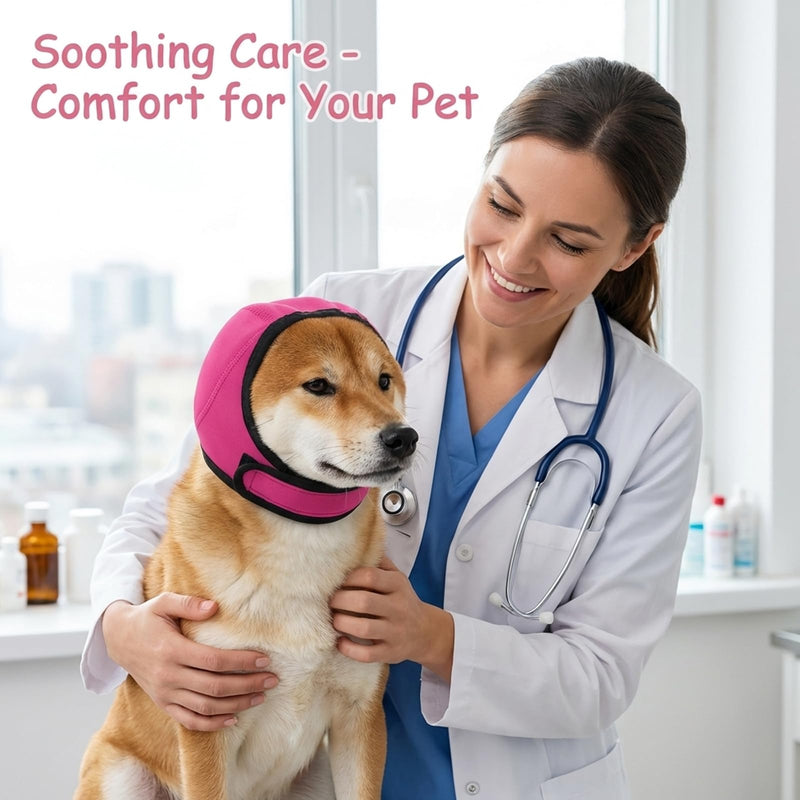 2PCS Dog Ear Covers for Bath, Dog Shower Cap with Diving Fabric, Water-Resistant Ear Protection for Bathing, Grooming, Swimming, and Noise Anxiety Relief, Adjustable Fit for Medium to Large Dogs