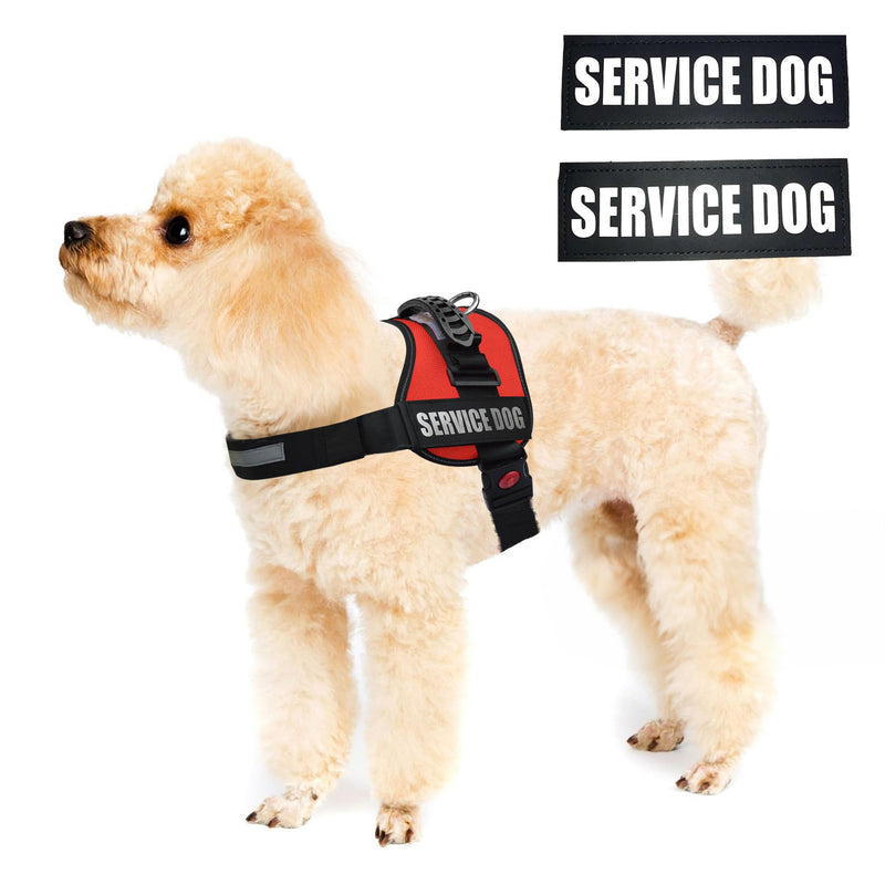 ALBCORP Service Dog Vest Harness - Reflective - Woven Polyester & Nylon, Comfy Mesh Padding, Extra Small, RED XS 16.5''- 20.5'' Girth - BeesActive Australia