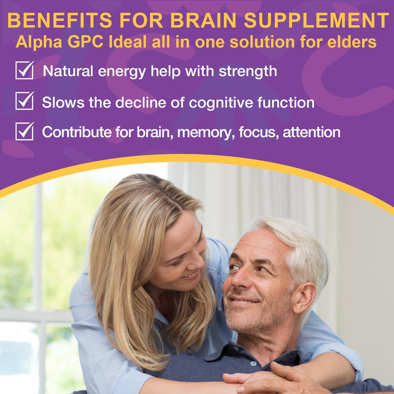 Phosphatidylserine, Phosphatidylserine Supplement, 600mg - 4 Month Supply | Memory Supplement for Brain, Concentration, phosphatidylserine gummies, with Alpha GPC, B6 & B12 for Cognitive, 120 Gummies