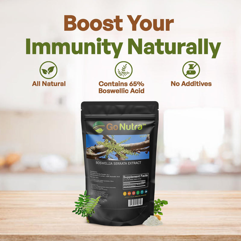 Go Nutra Boswellia Serrata Extract Powder 10:1 Strength 65% Boswellic Acid Frankincense Supplement Joint Support - 8 oz. - BeesActive Australia