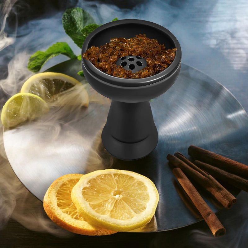Hookah Bowl - Silicone Phunnel Bowl Perfect Fit Charcoal Holder Black Shisha Bowl Right Replacement for Clay, Ceramic Bowls 3.5" Tall Gift Box (7 Hole) - BeesActive Australia