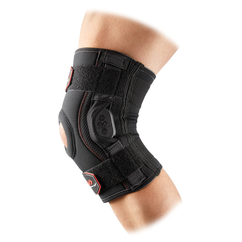 McDavid Knee Brace, Maximum Support with Polycentric Hinges & Cross Straps, Comfortable Compression & Extra Stability Large