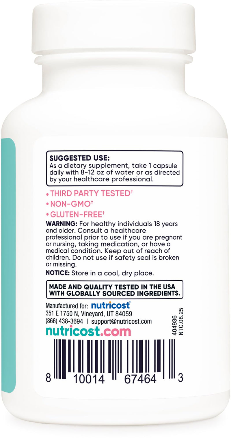 Nutricost Biotin for Women (10,000mcg) 120 Capsules, with Folate & Collagen | Gluten-Free, GMO-Free