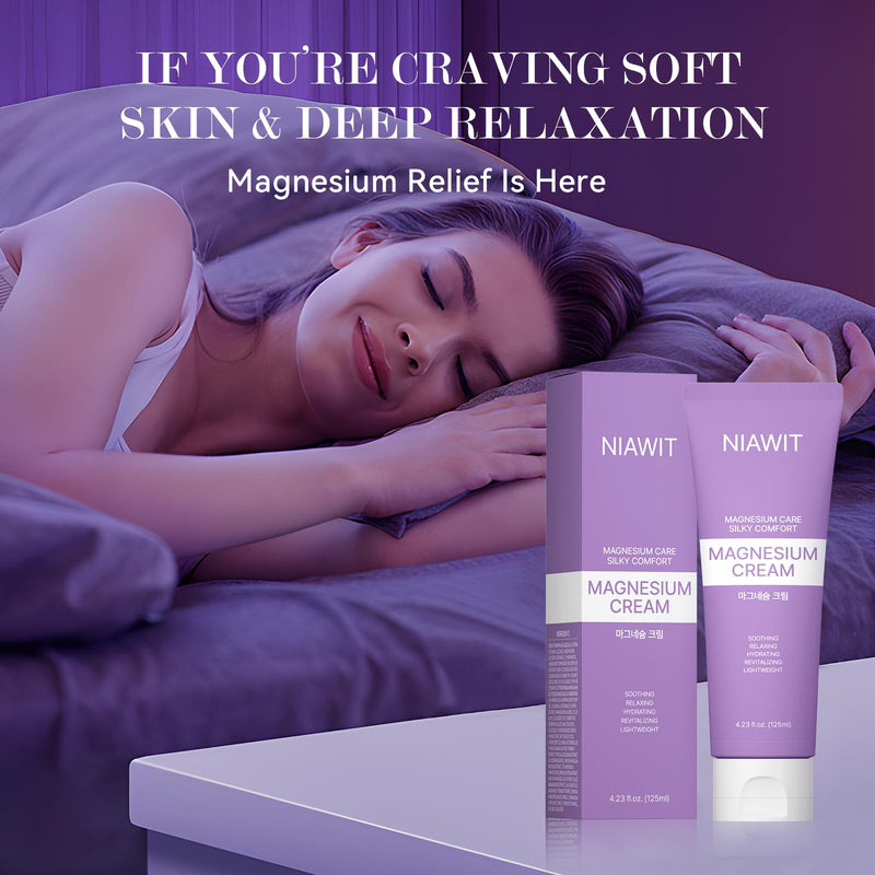 Magnesium Cream – Restful Sweet Sleep + Muscle Relaxation for Legs, Feet & Arms | Hydrating Body Cream with Magnesium & Shea Butter to Smooth Skin, Calm Gentle Formula 125 ml 4.21 Fl Oz (Pack of 1)