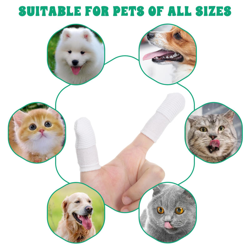 50 Pcs Cat Toothbrush Dog Finger Toothbrush Pet Toothbrushes Soft Fabric Comfortable Teeth Oral Cleaning Durable Teeth Cleaning Wipes Toothbrushes for Dogs and Cats