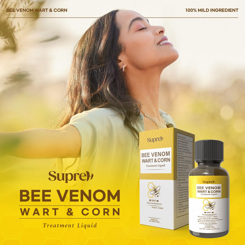 Fast-Acting bee Venom wart Remover: wart Freeze Off with salicylic Acid & bee Venom Cream - Wart Removal for Plantar Genital 18 ML