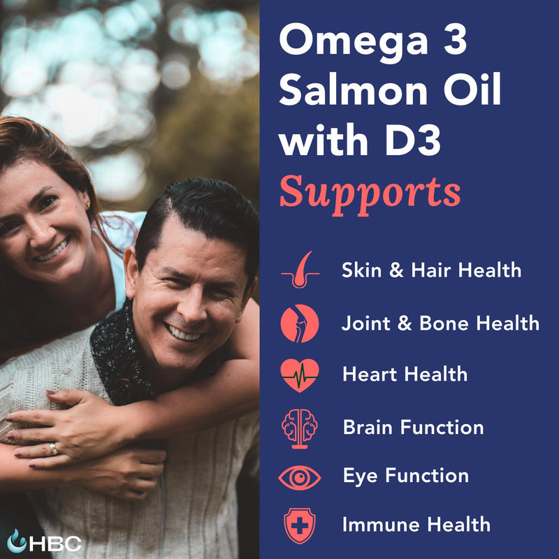 Cardio Omega 3 Fish Oil & Vitamin D3-1000mg, Norwegian Salmon Oil with EPA, DHA, DPA & Astaxanthin, No Fishy Aftertaste, Fatty Acids Supplement - 90 Capsules Salmon Oil + D3 1 Count (Pack of 1)