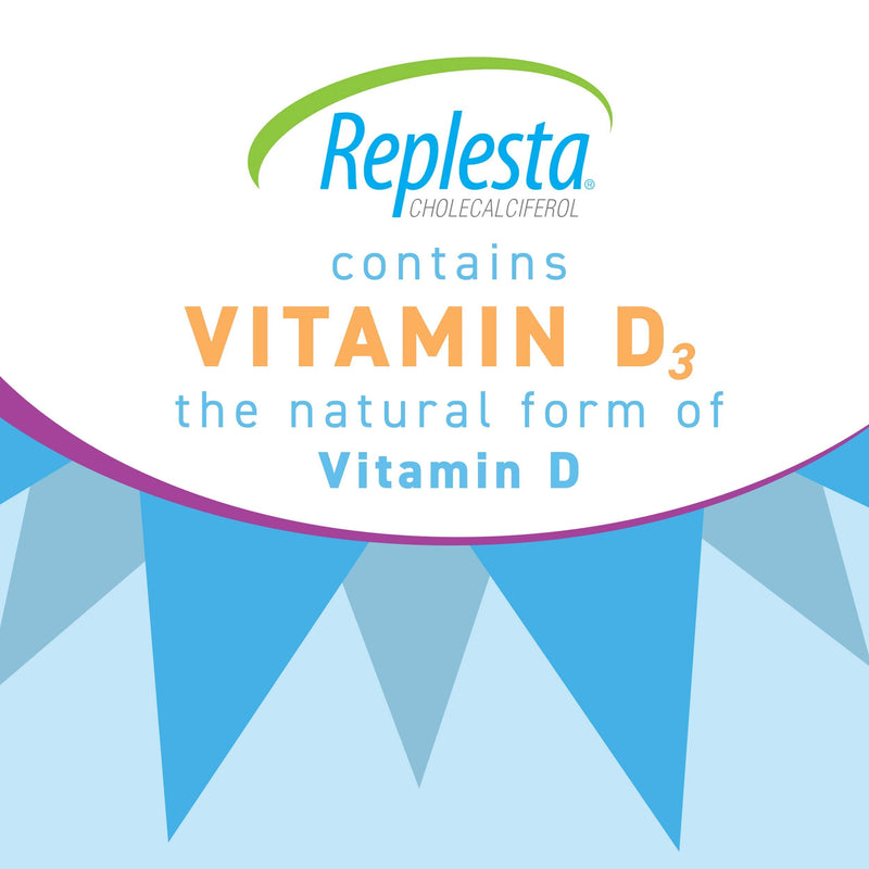 Replesta NX 14,000 IU Vitamin D3 Cholecalciferol, for Vitamin D Deficiency, Once-Weekly Chewable Wafer, Non-GMO, Natural Orange Flavor, 8 Tablets 8 Count (Pack of 1)