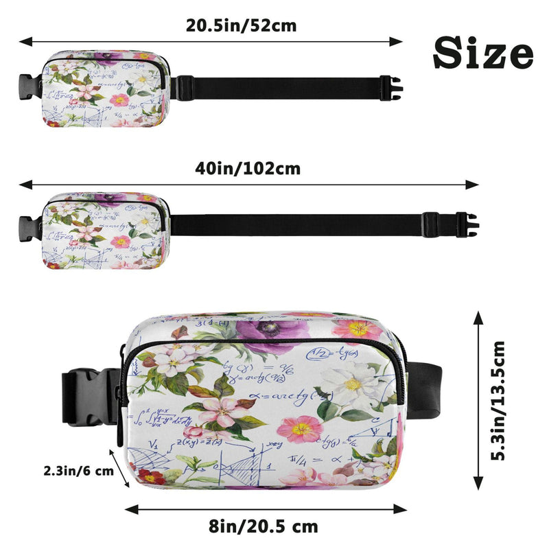 Exnundod Fanny Waist Packs Watercolor Floral Waist Bag Crossbody Bags Adjustable Belt Strap for Running Hiking Thanksgiving Christmas Gift - BeesActive Australia