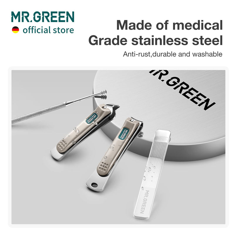MR.GREEN Portable Manicure Sets Pedicure kits Stainless Steel Nail Clippers Tool Travel Grooming Case Nail Scissors Gift Box (Mr-6104) Mr-6104 - BeesActive Australia