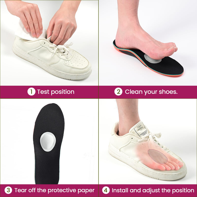 Cloud Feeling Metatarsal Pads for Pain Relief - Bukihome 6-Pair Ball-of-Foot Cushions Forefoot Support Fatigue Relief, Ball-of-Foot Pads for Metatarsalgia Morton’s Neuroma, Men Women Gray