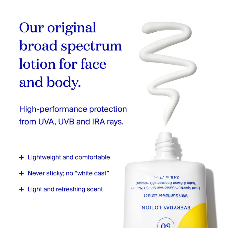 Supergoop! PLAY Everyday Lotion SPF 50-18 fl oz - Broad Spectrum Body & Face Sunscreen for Sensitive Skin - Great for Active Days - Fast Absorbing, Water & Sweat Resistant 18 Fl Oz (Pack of 1) - BeesActive Australia