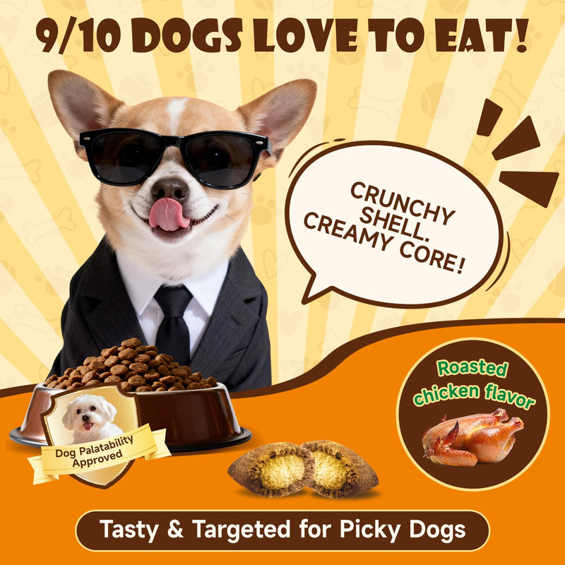 Mushroom Chews for Dogs - Turkey Tail Mushroom for Dogs - Dog Lumps & Bumps - Immune Health Support, Digestive,Cellular, Joint, Skin, Coat - Reishi, Lions Mane, Shiitake - 160 Chews