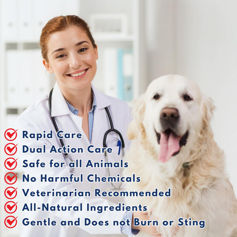 Wash-It Eye and Ear Wash for Pets to Flush Out Contaminants, Irritations & Dirt | US-Made Dog Ear Wash & Tear Stain Remover with Hypochlorous Acid for Rapid Care with No Irritation (4oz) - PawsPlanet Australia