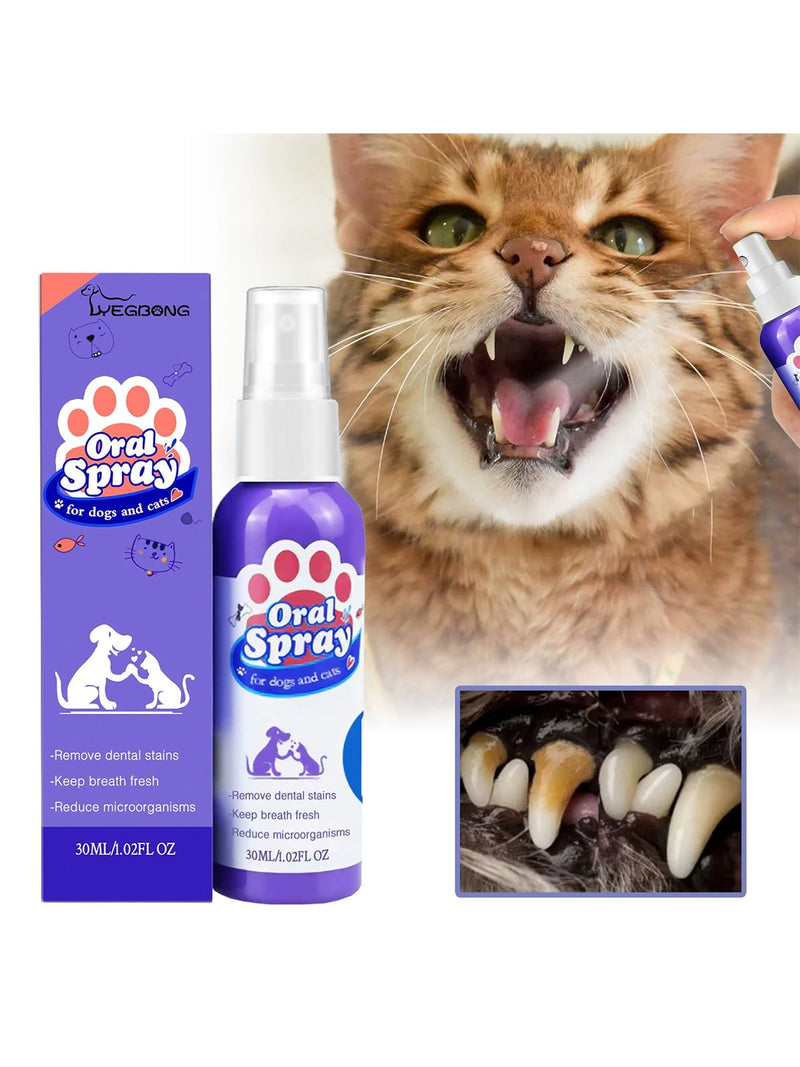 Cat & Dog Dental Care Spray - Remove Tartar & Freshen Breath Oral Care Spray