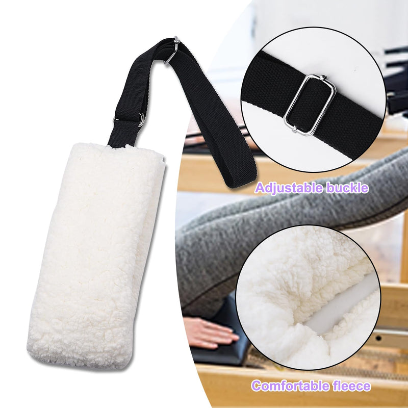 Adjustable Pilates Fuzzies Straps - Premium Plush Cuffs for Pilates Cadillac Reformer, Pilates Equipment for Home and Studio, Provides Comfort, Stability, and Support During Workouts