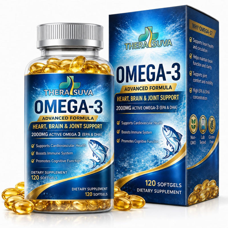 Premium Alaskan Fish Oil, Triple Strength Omega-3 2000mg (EPA 1100mg + DHA 900mg), Natural Supplement for Healthy Heart & Brain & Mobility Support, 2 Month Supply, 120 Veggie Softgels