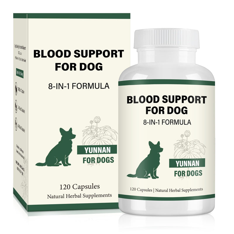 Yunnan Sanqi Herbal Capsules for Dogs – Daily Circulation & Vitality Support, 120 Capsules