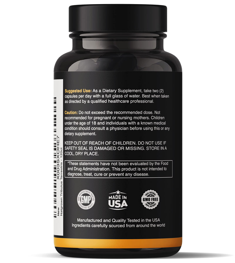 Tribulus Terrestris for Men - 1000mg Concentrated Extract Supplement for Stamina, Energy, and Peak Performance - 120 Vegan Capsules - BeesActive Australia