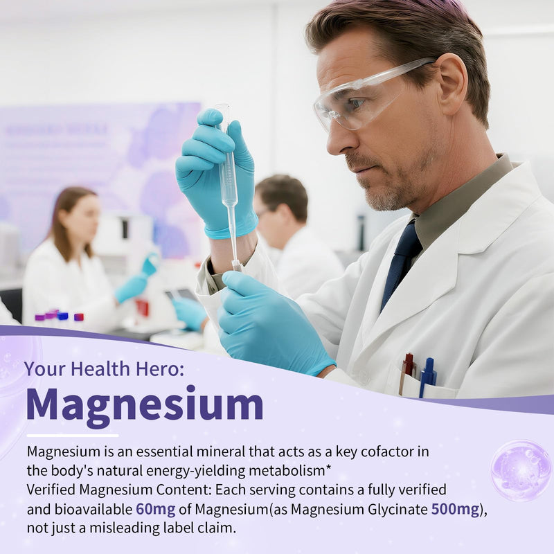 Potassium Magnesium Gummies Magnesium Glycinate 500mg for Sleep 2 Pack | Leg Cramps, With Calcium Zinc Vitamins, Sugar Free, Chewable Supplement, Support Healthy Muscle Relaxation for Daily Wellness Blueberry 60 Count (Pack of 2)