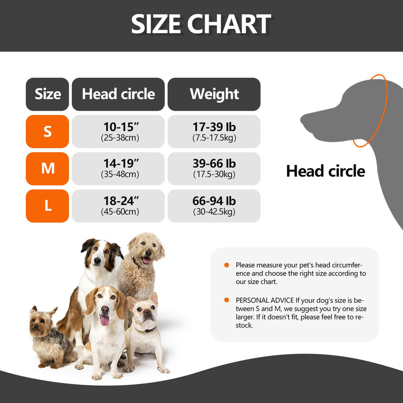 Dog Ear Cover for Medium, Large Dogs, Noise Protection Ear Muffs for Pets, Dog Anxiety Relief Calming Band (Grey, Large)