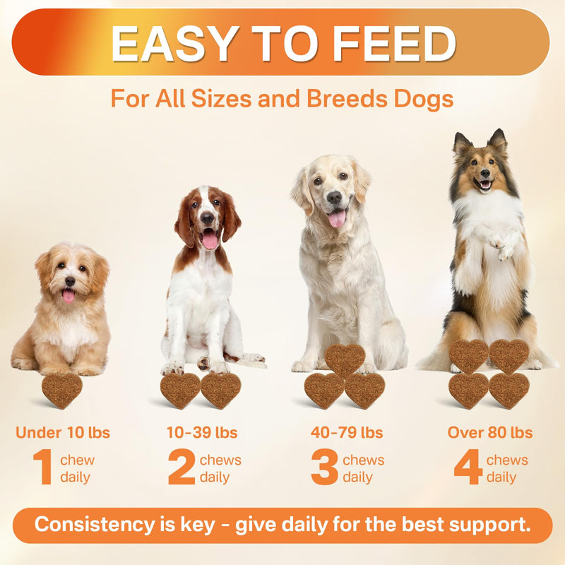 Puyrzoe 5-in-1 Dog Flea and Tick Treatment Chewable, Natural Flea and Tick Prevention for Dogs Chewable - Flea & Tick | Hip & Joint | Skin & Coat | Immunity Support | Digestive for All Breeds & Sizes