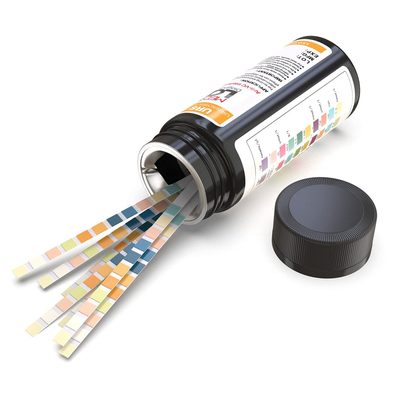 Med Lab Diagnostics 10 Parameter Urine Test Strips for Urinalysis(150 Cnt) in Sealed Pouches. Tests for Ketosis, pH, Protein, UTI, Kidney and Liver Function - BeesActive Australia