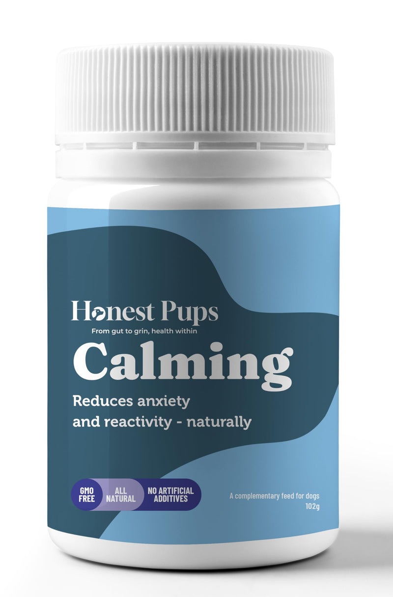 Dog Calming Powder – 102g | Natural Anxiety Relief for Dogs with L-Tryptophan, Lemon Balm & Ashwagandha – Stress & Separation Support, Fireworks, Travel – Non-Drowsy, All Breeds